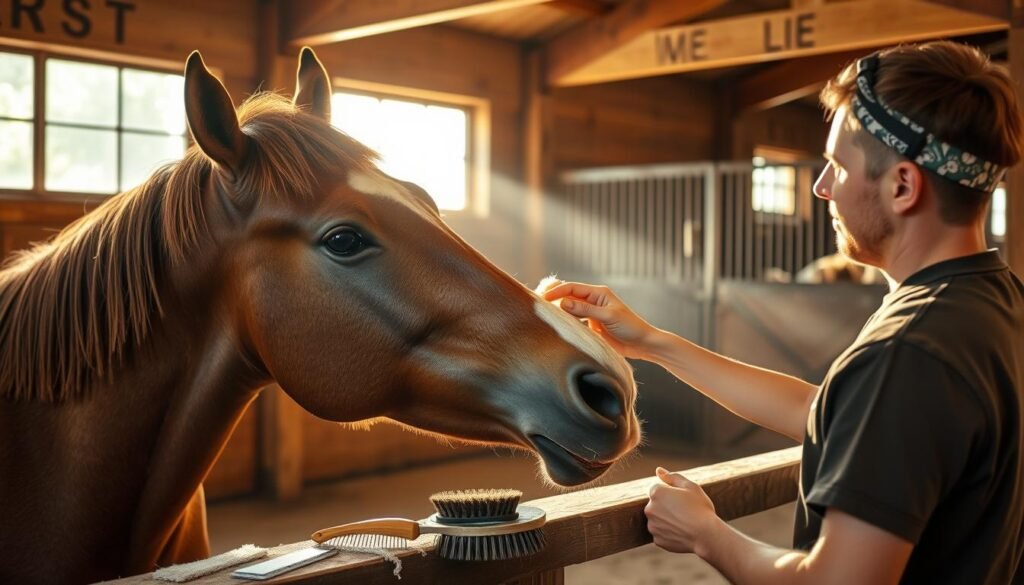 horse grooming horse grooming